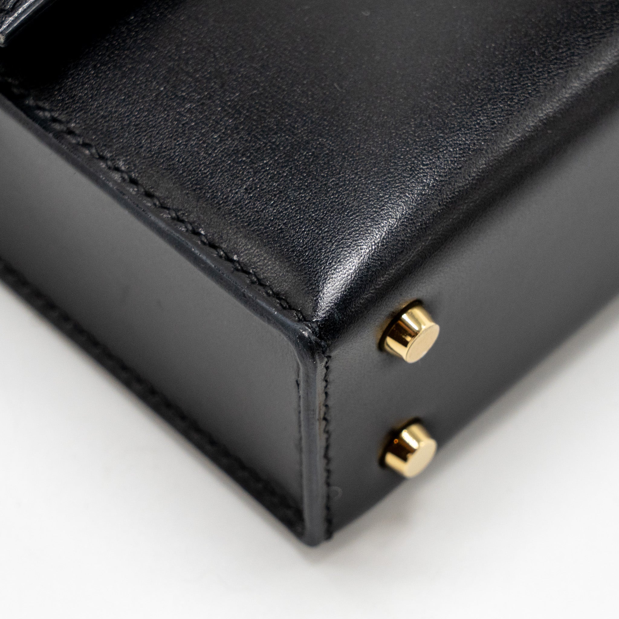 HERMES MINI VERROU BOX BLACK GHW