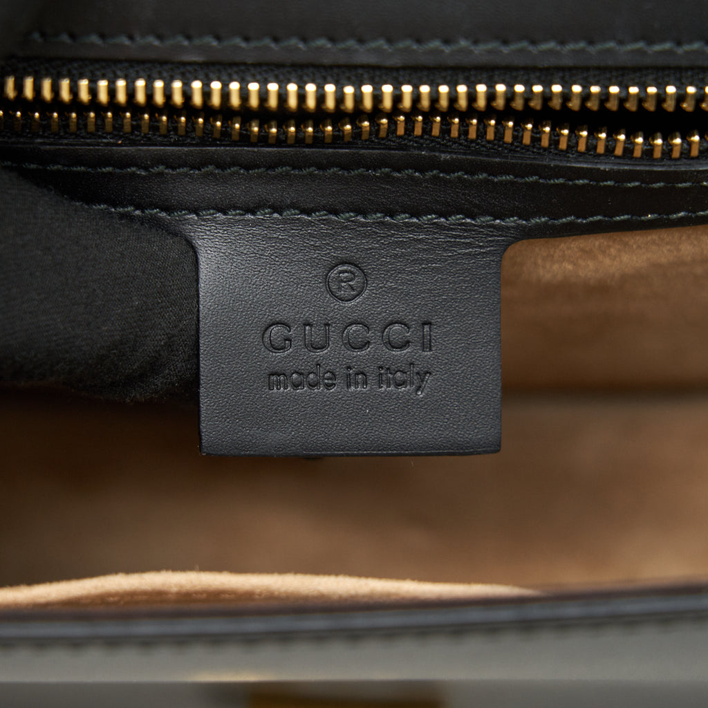 GUCCI SYLVIA SMALL LEATHER BAG BLACK