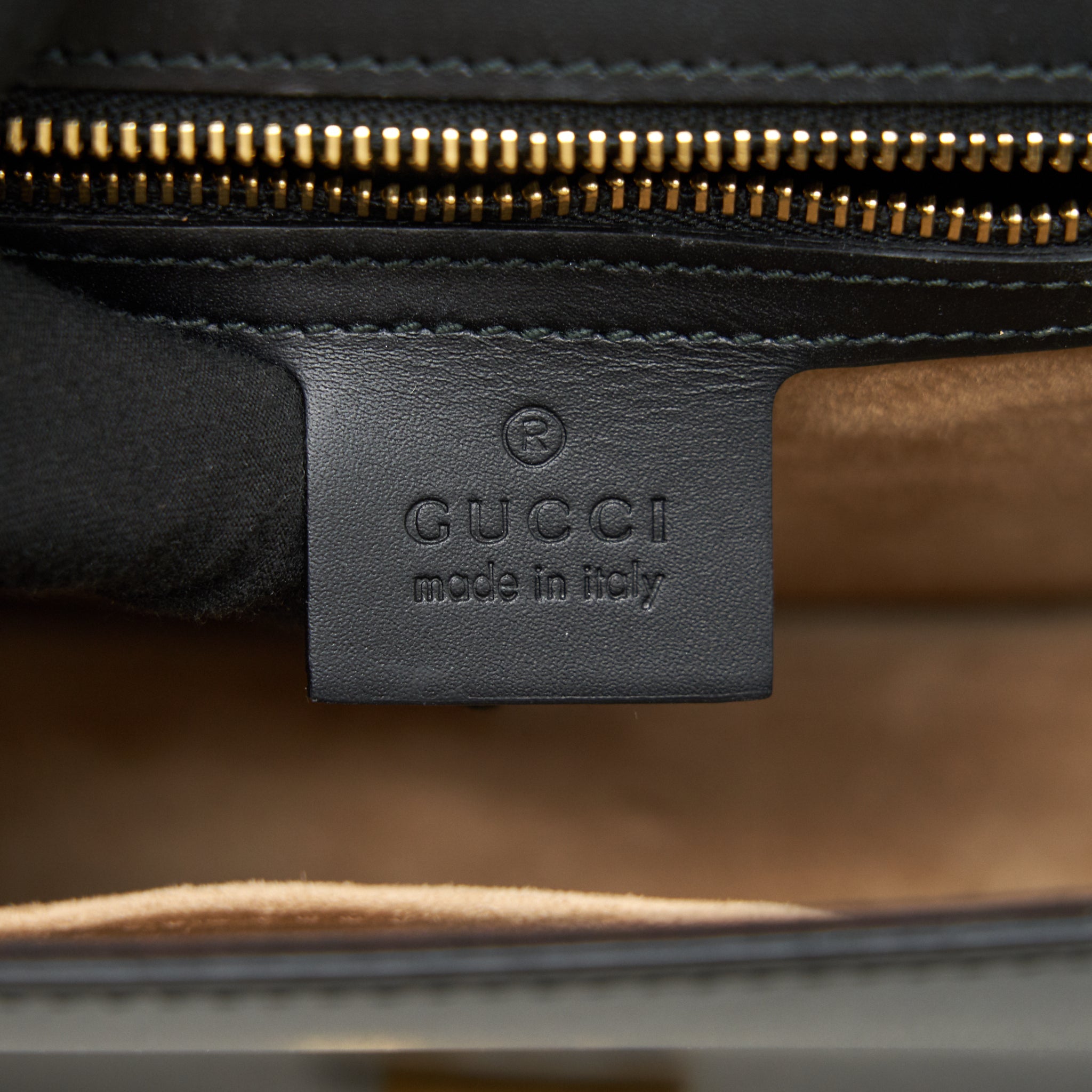 GUCCI SYLVIA SMALL LEATHER BAG BLACK