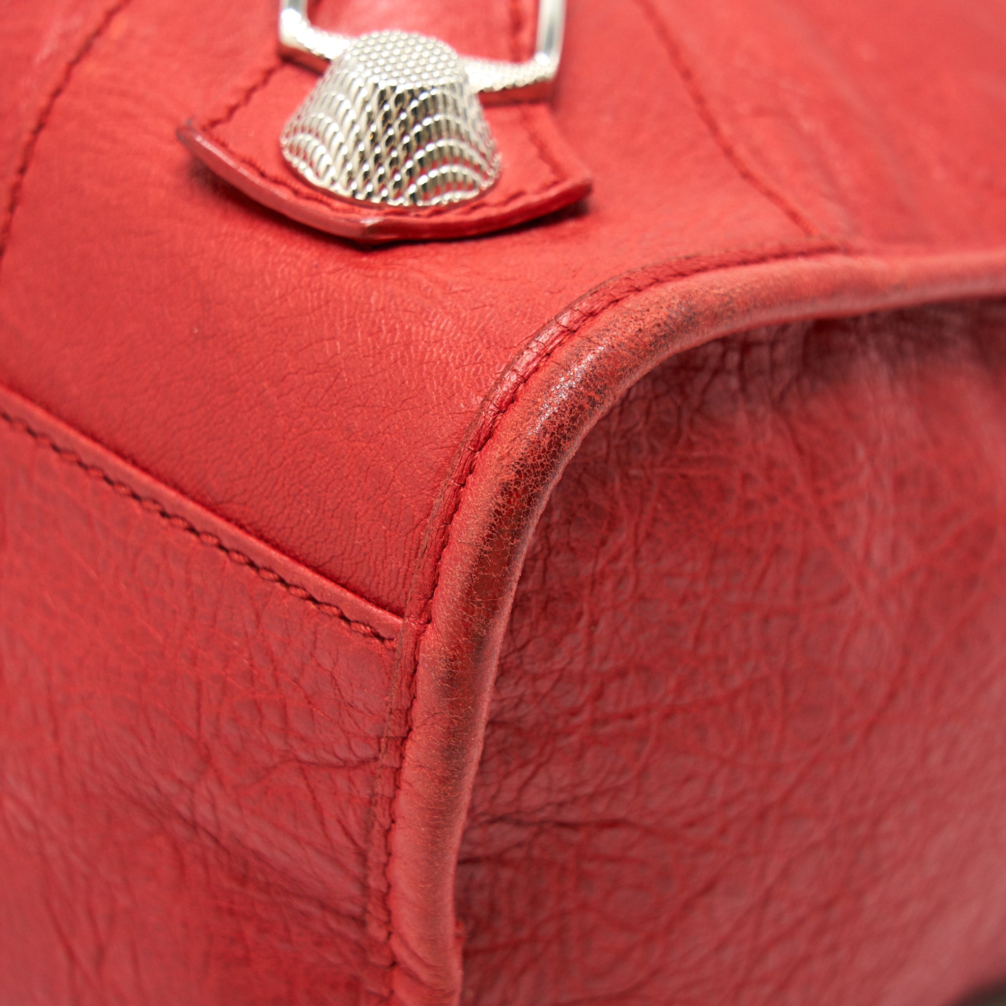 BALENCIAGA GIANT CITY BAG RED SHW