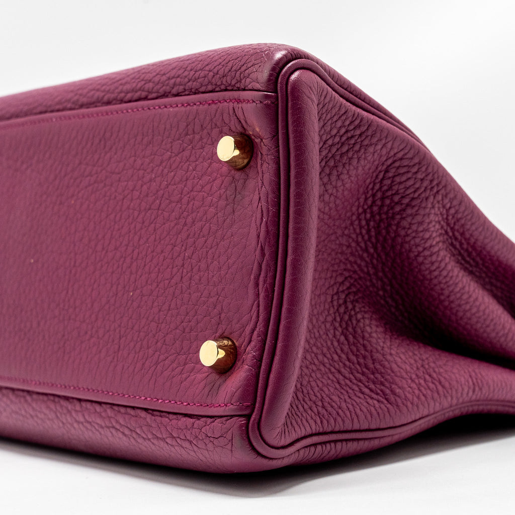 HERMES KELLY 32 CLEMENCE PURPLE TOSCA GHW