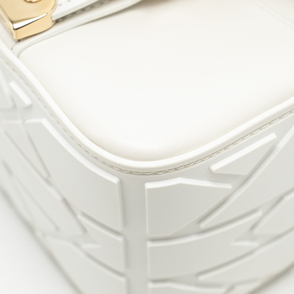 DIOR SMALL DIORCAMP BAG CALFSKIN WHITE LGHW