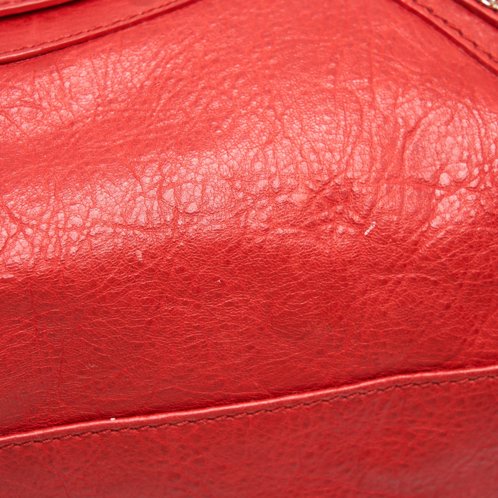BALENCIAGA GIANT CITY BAG RED SHW