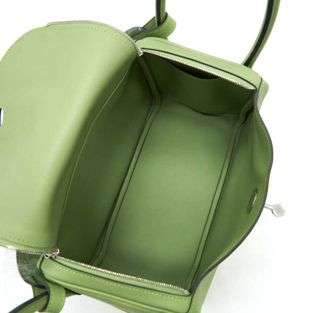 HERMES LINDY 26 EVERCOLOR VERT CRIQUET SHW