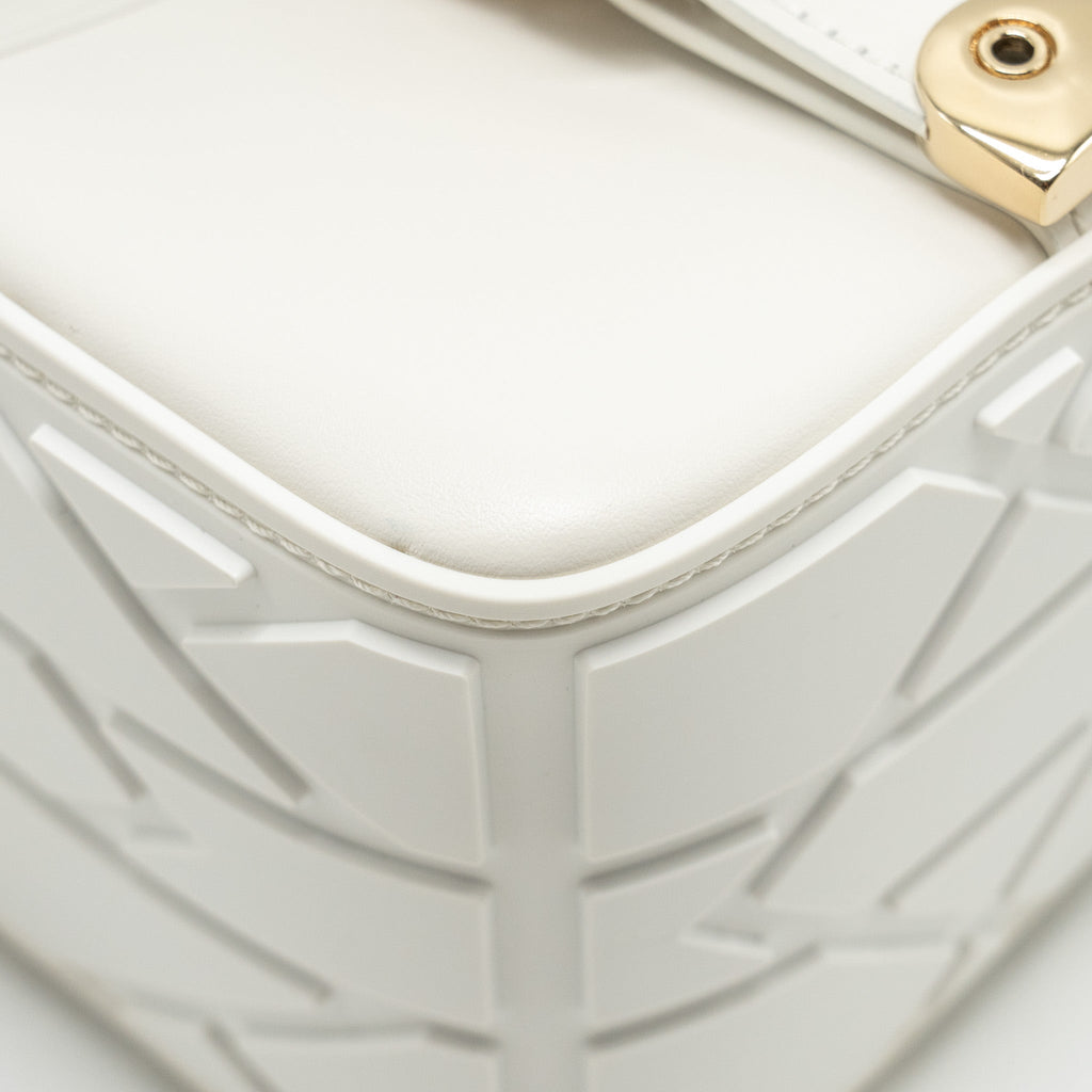 DIOR SMALL DIORCAMP BAG CALFSKIN WHITE LGHW