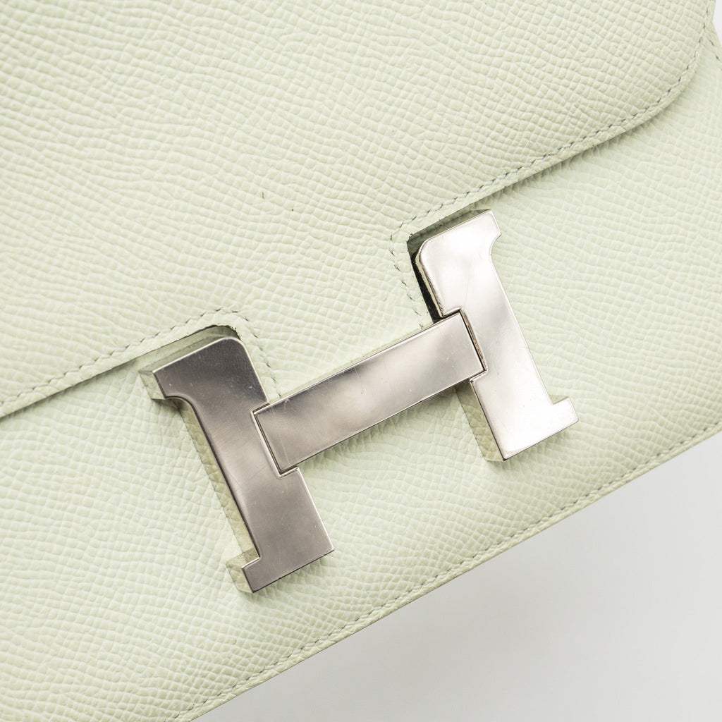 HERMES MINI CONSTANCE EPSOM VERT FIZZ SHW
