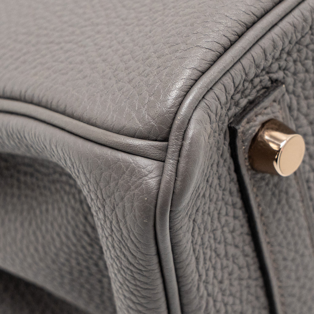 HERMES BIRKIN 25 TOGO GRIS ETAIN RGHW