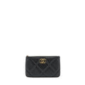 CHANEL 19 SMALL POUCH GOATSKIN BLACK GHW