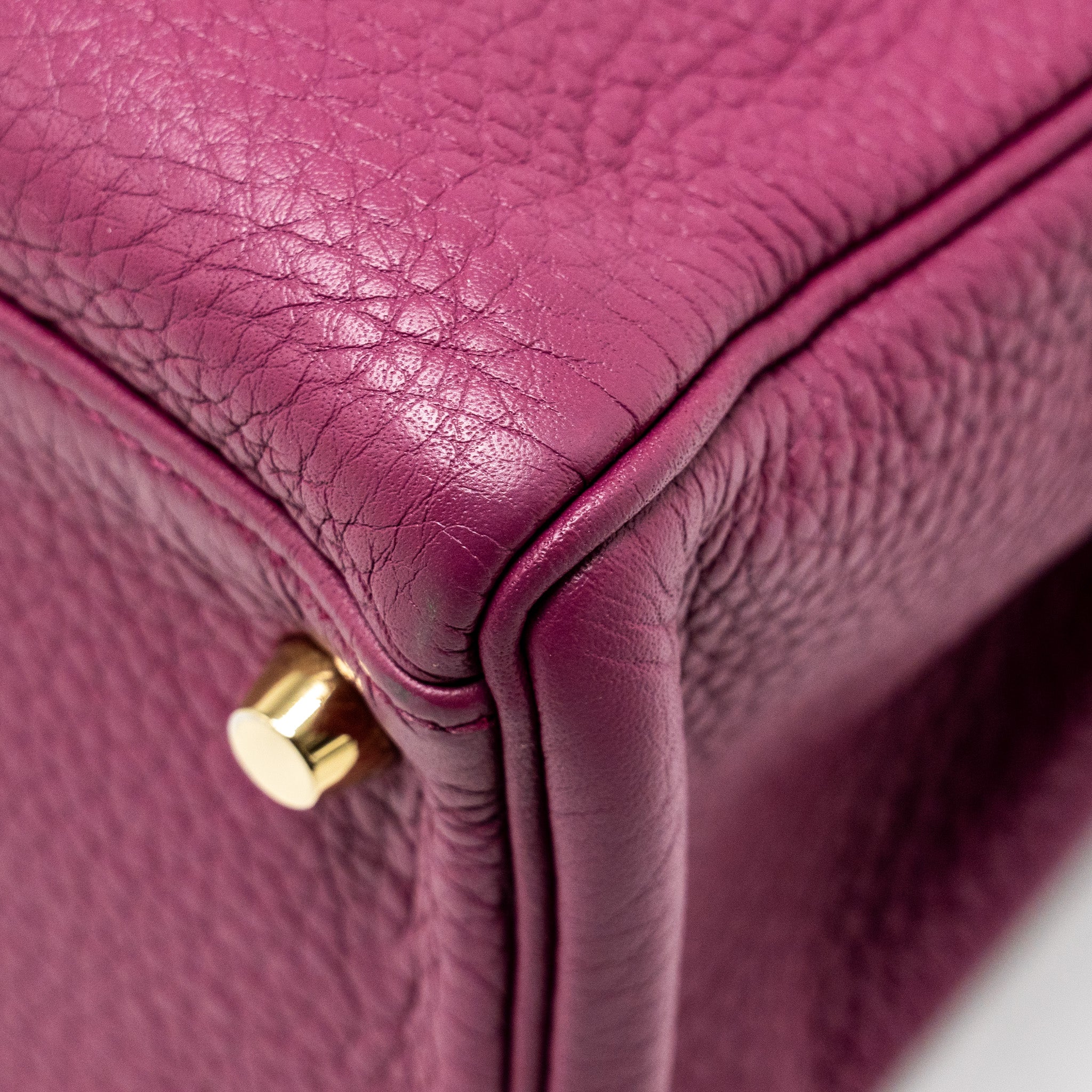 HERMES KELLY 32 CLEMENCE PURPLE TOSCA GHW