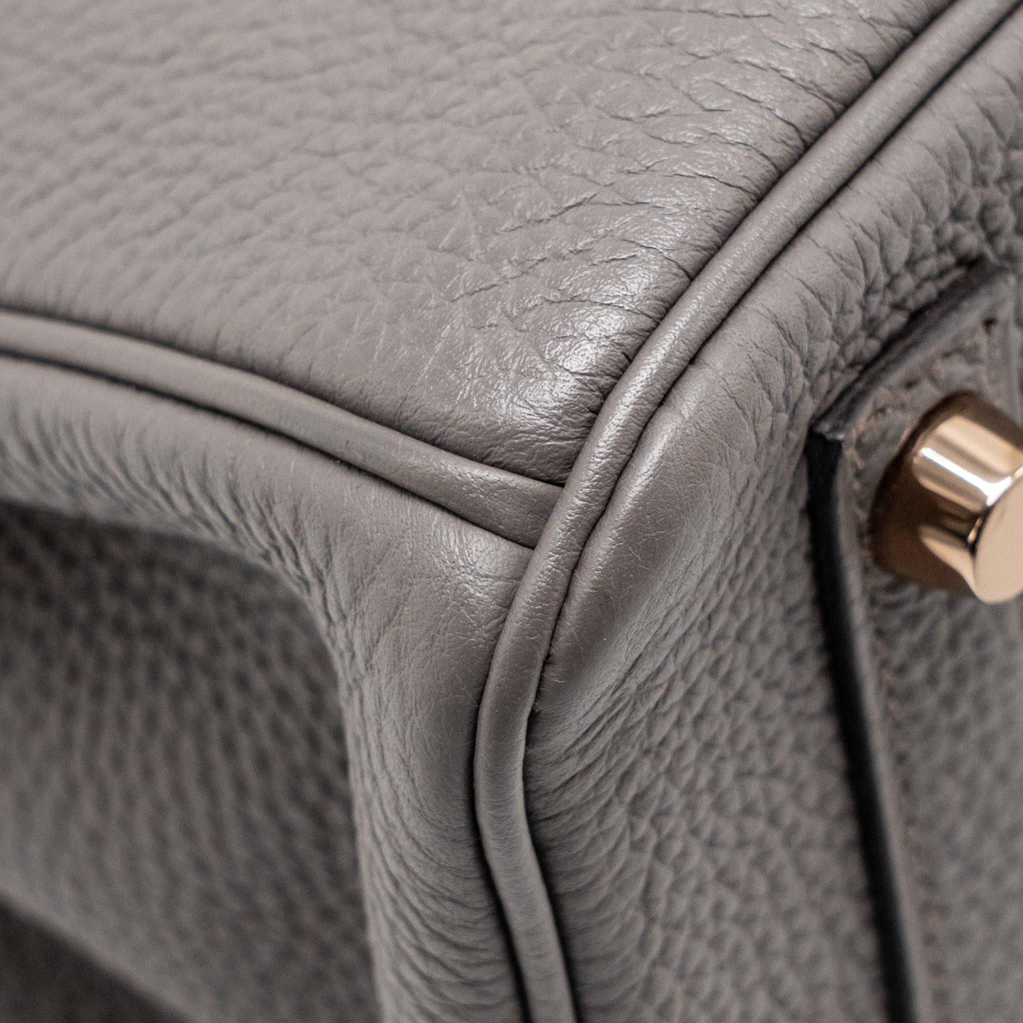 HERMES BIRKIN 25 TOGO GRIS ETAIN RGHW