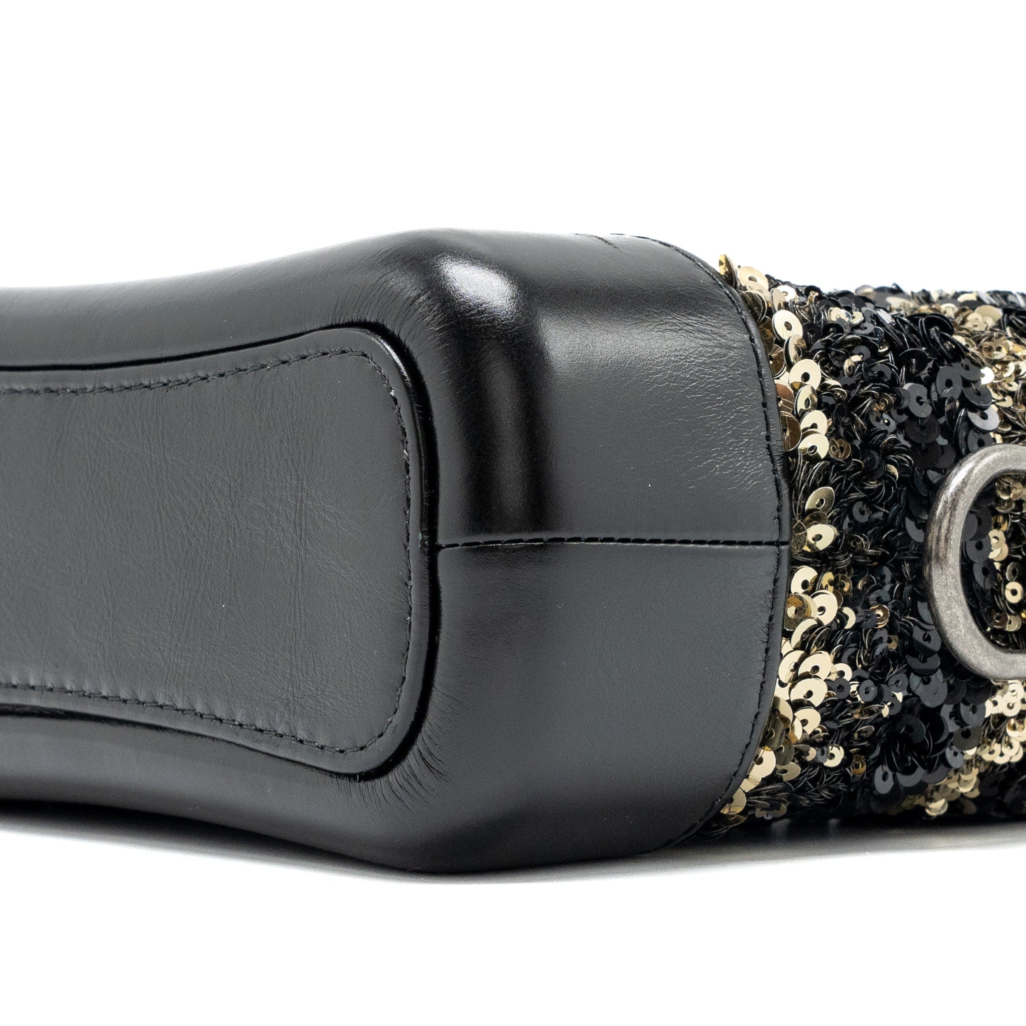 CHANEL SMALL GABRIELLE HOBO BAG LIMITED EDITION SEQUINS BLACK/GOLD MULTICOLOURED HARDWARE