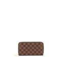 LOUIS VUITTON ZIPPY WALLET DAMIER EBENE CANVAS / ROSE BALLERINE