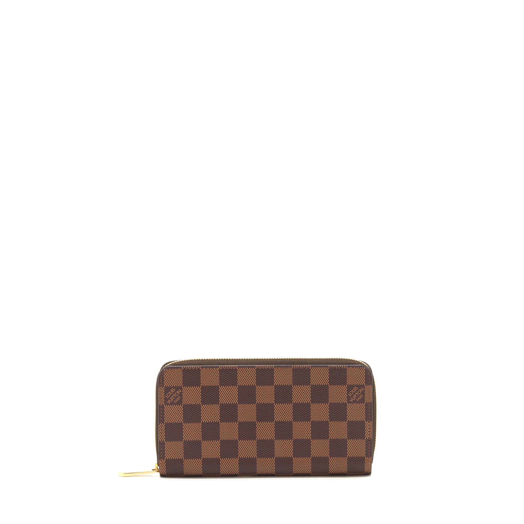 LOUIS VUITTON ZIPPY WALLET DAMIER EBENE CANVAS / ROSE BALLERINE