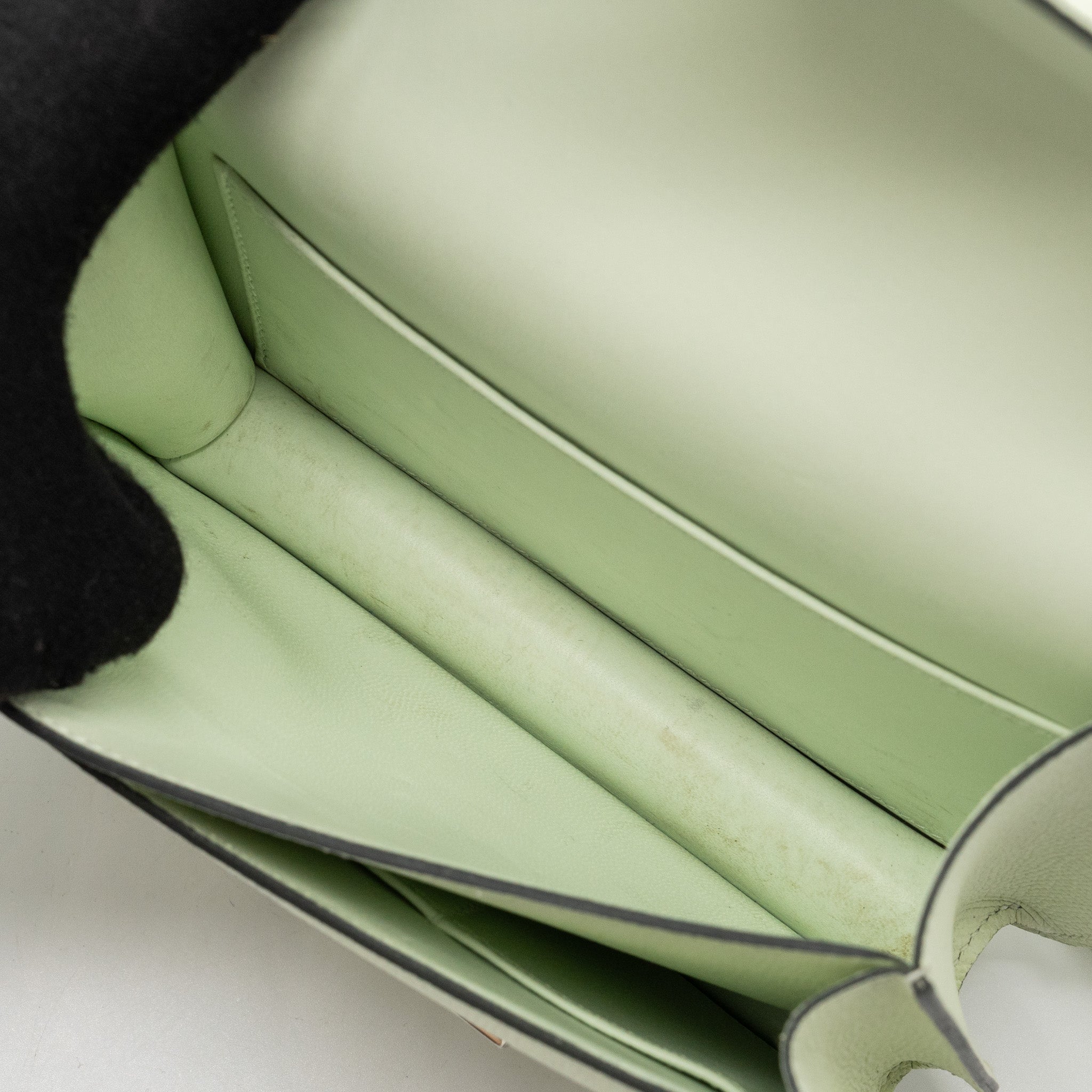 HERMES MINI CONSTANCE EPSOM VERT FIZZ SHW