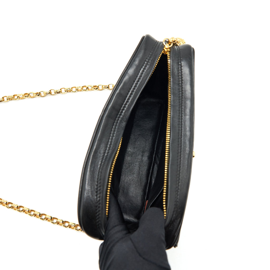 CHANEL VINTAGE CAMERA BAG LAMBSKIN BLACK GHW