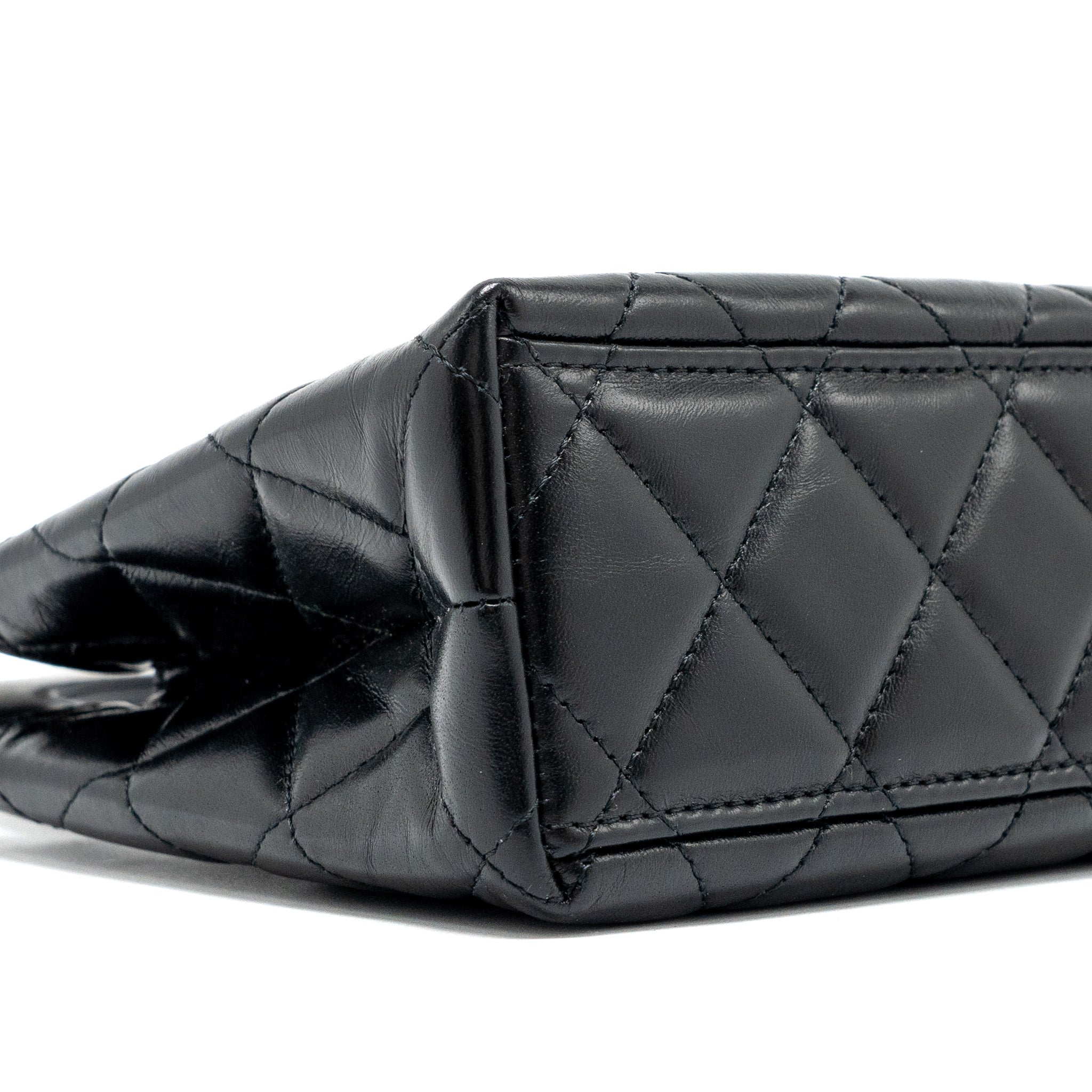 CHANEL 23K MINI SHOPPING TOTE CALFSKIN BLACK GHW(MICROCHIP)