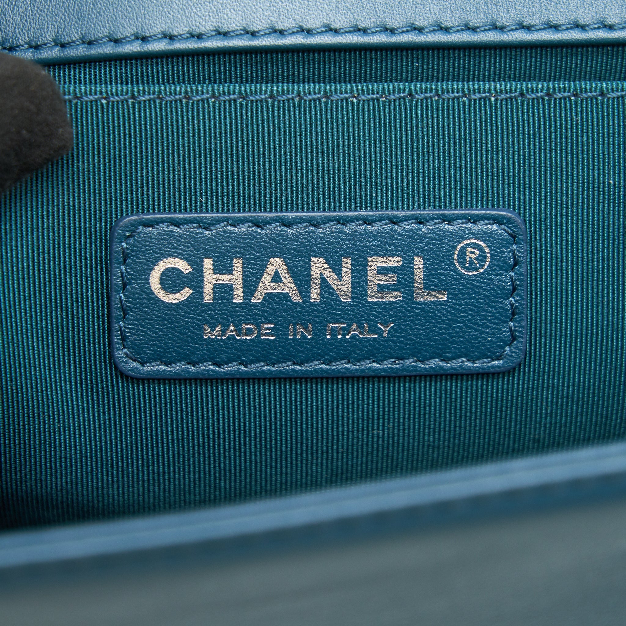 CHANEL MEDIUM LEBOY BAG GREEN RUTHENIUM HARDWARE