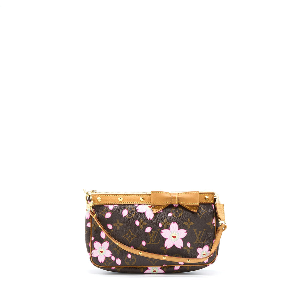 LOUIS VUITTON VINTAGE CHERRY BLOSSOM POCHETTE MONOGRAM CANVAS GHW