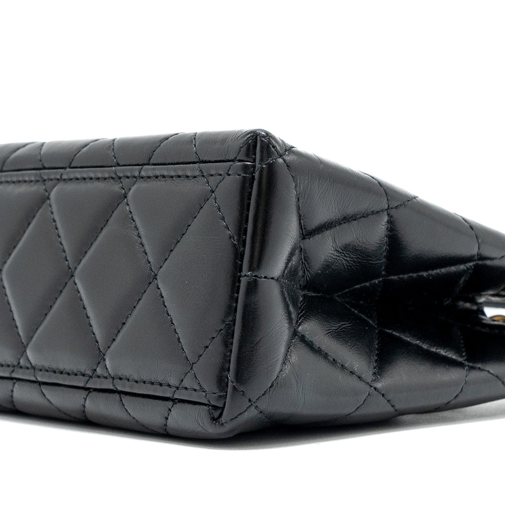 CHANEL 23K MINI SHOPPING TOTE CALFSKIN BLACK GHW(MICROCHIP)