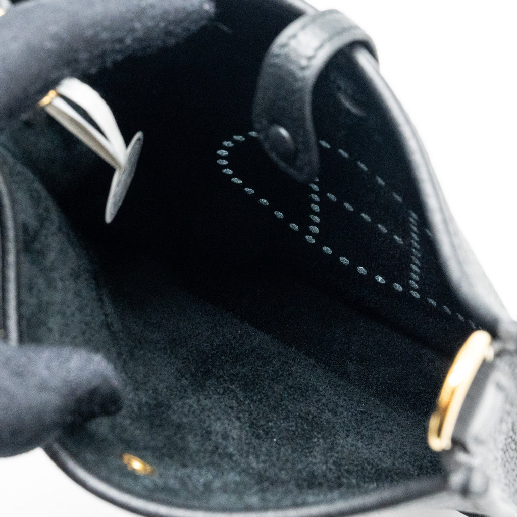 HERMES MINI EVELYN CLEMENCE BLACK GHW