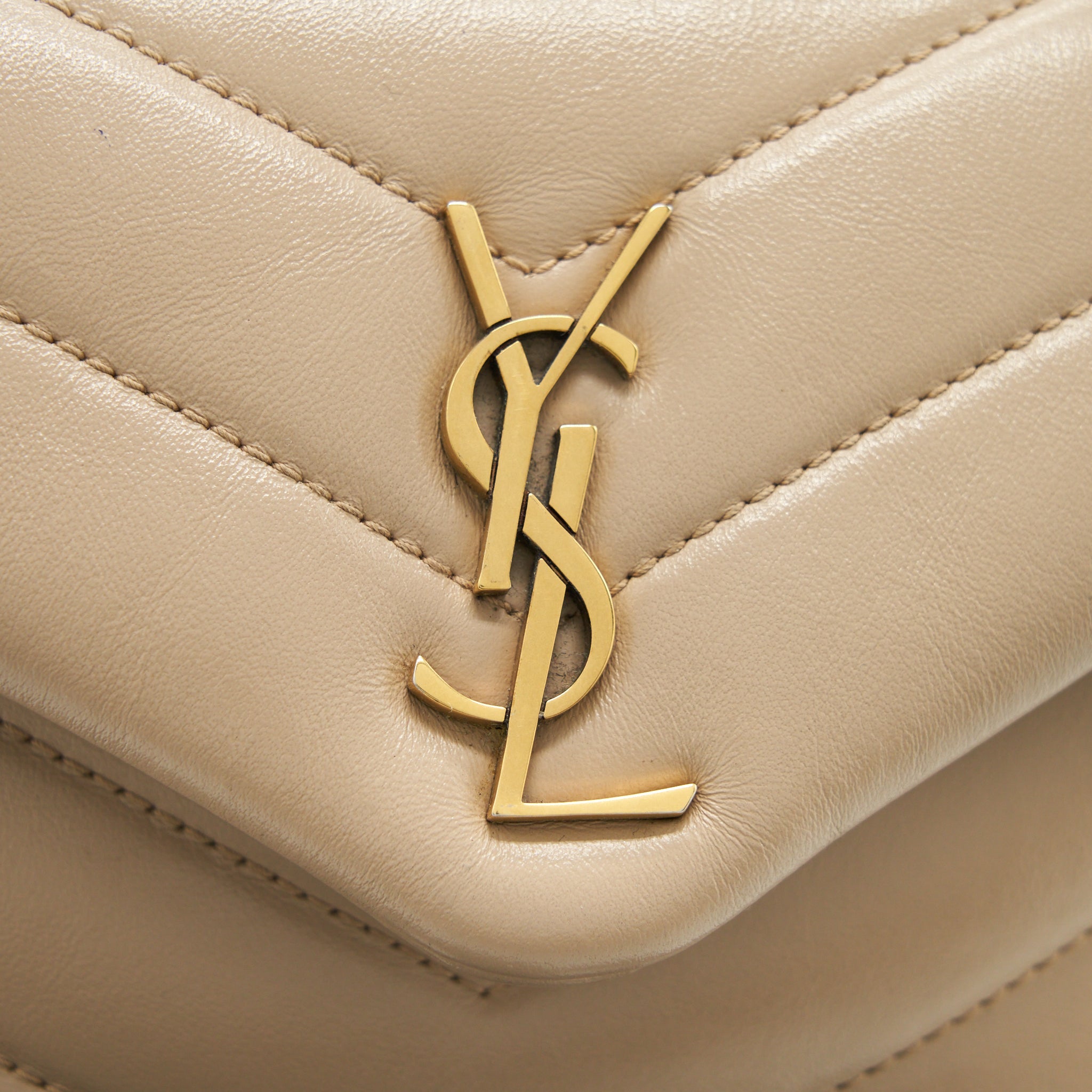 SAINT LAURENT/YSL LOU LOU BAG DARK BEIGE GHW