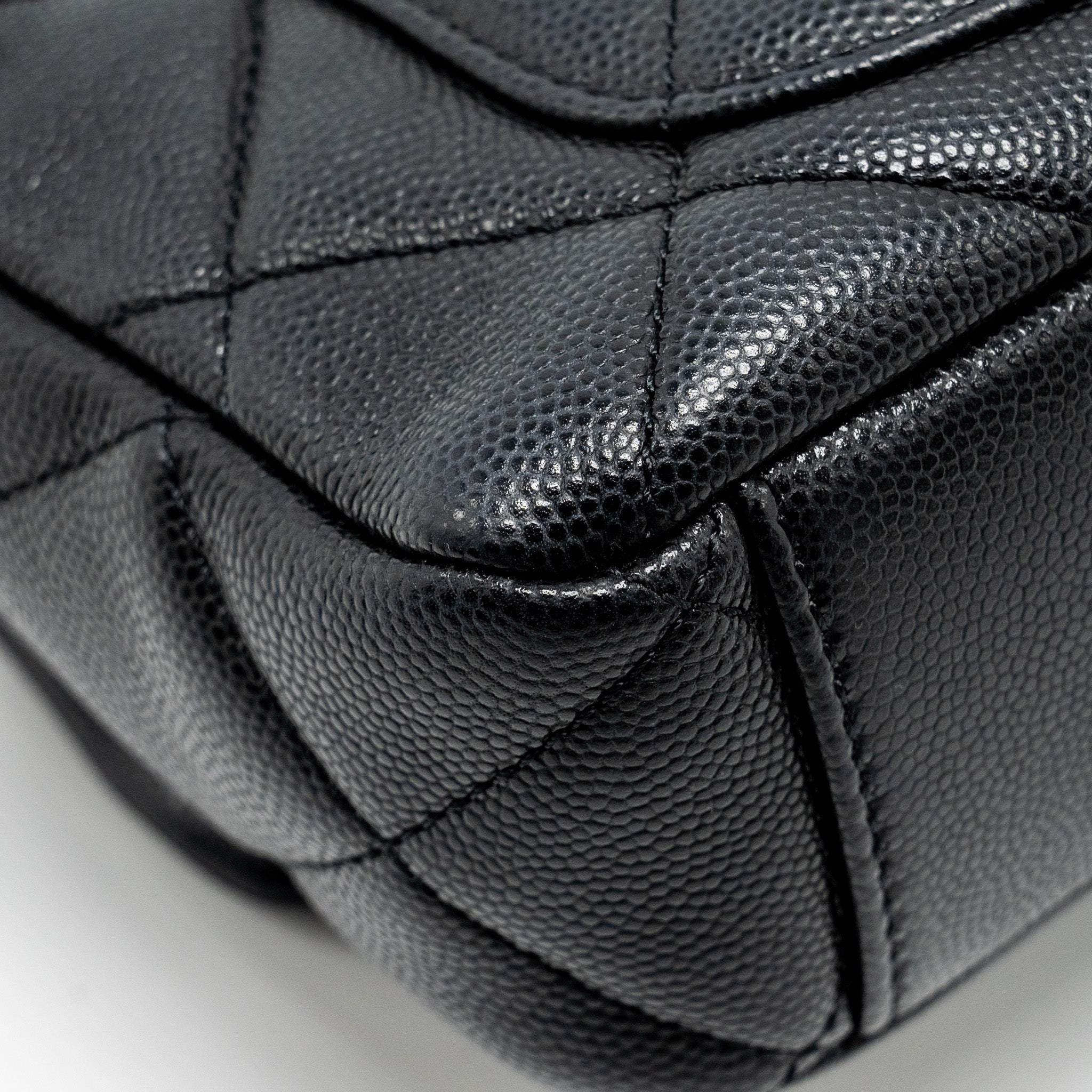 CHANEL TWIST YOUR BUTTON QUILTED FLAP BAG CAVIAR BLACK GHW (MICROCHIP)