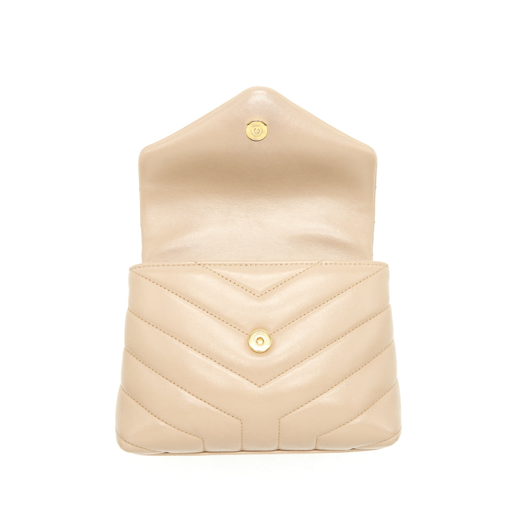 SAINT LAURENT/YSL LOU LOU BAG DARK BEIGE GHW