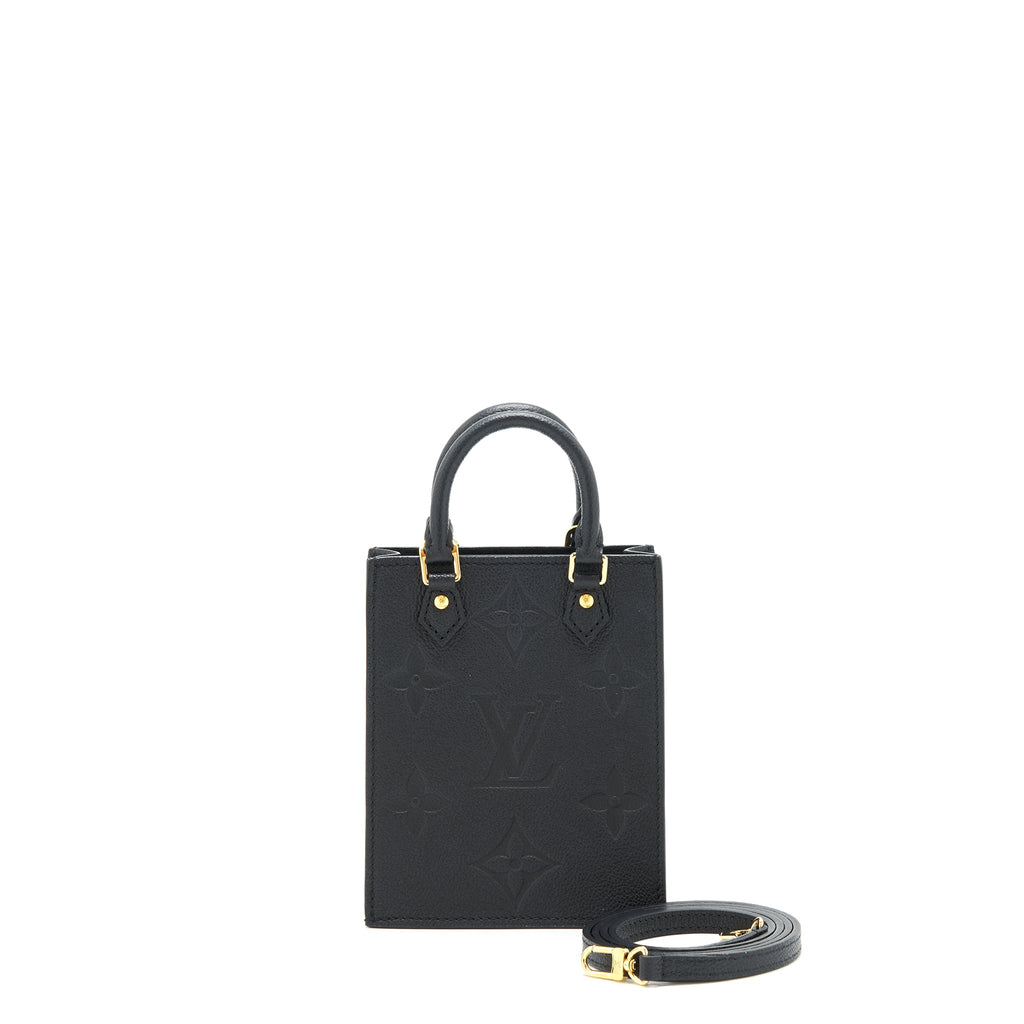 LOUIS VUITTON PETIT SAC PLAT MONOGRAM EMPREINTE BLACK