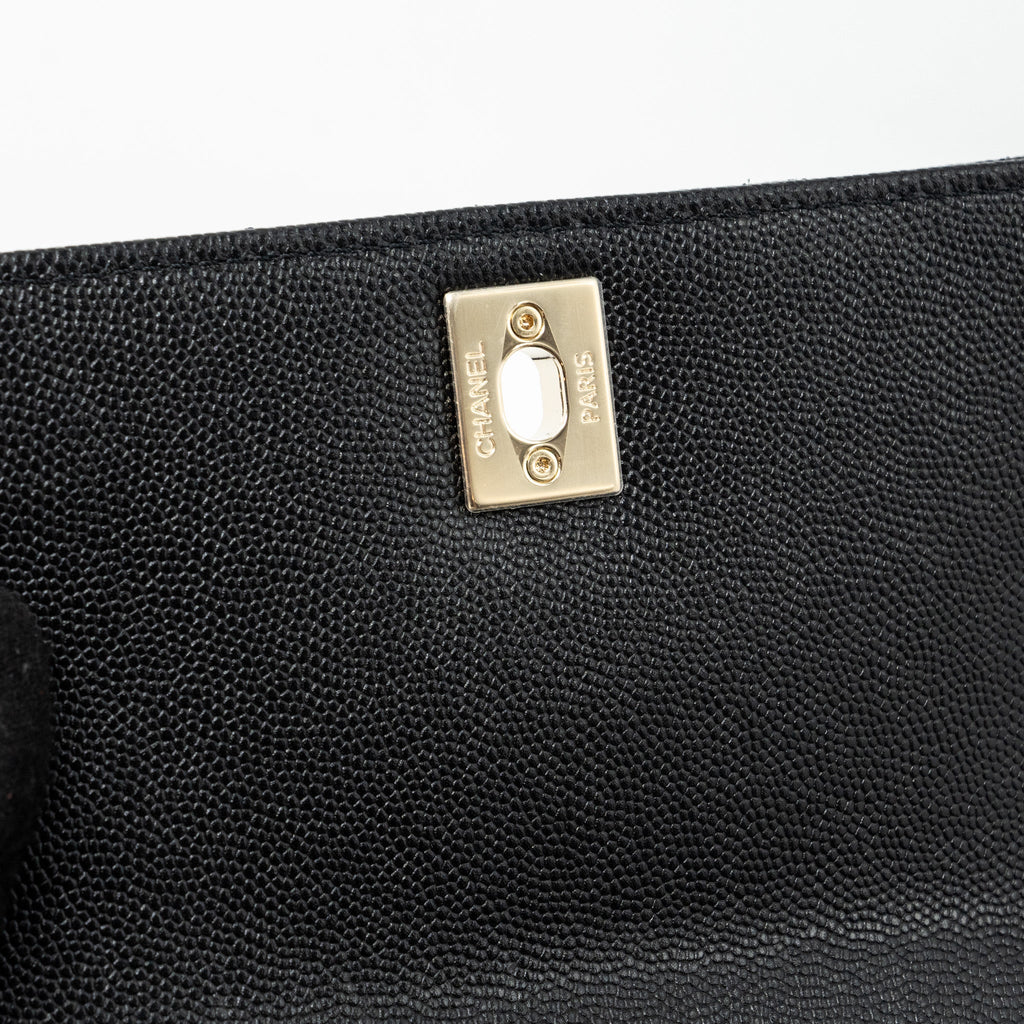 CHANEL COCO HANDLE EXTRA  MINI CAVIAR BLACK LGHW(MICROCHIP)