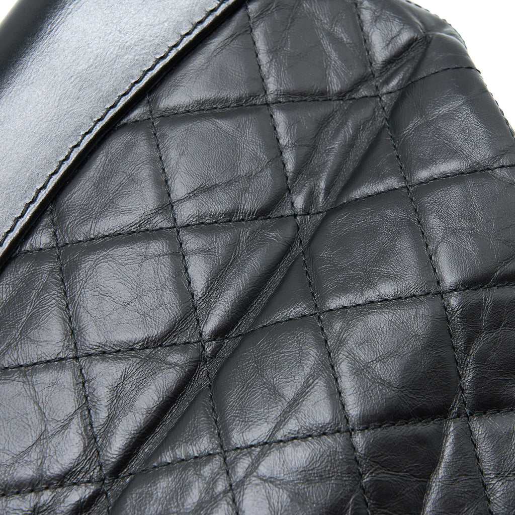 CHANEL SMALL GABRIELLE BACKPACK AGED CALFSKIN BLACK MULTICOLOUR HARDWARE