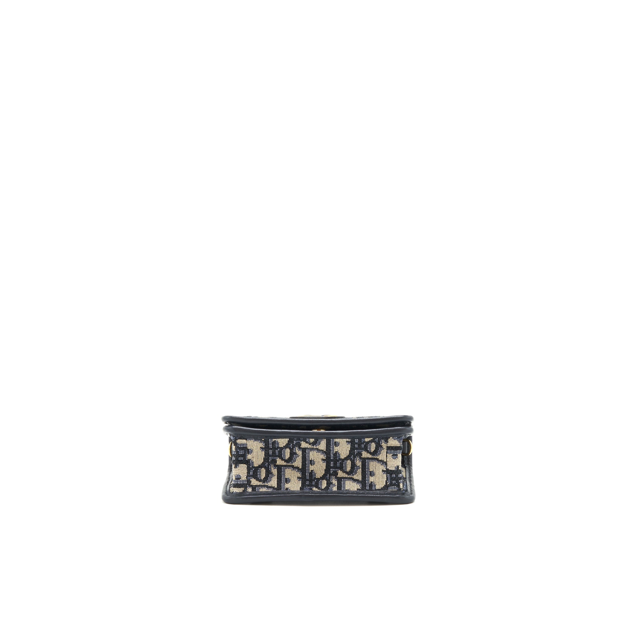 DIOR 30 MONTAIGN NANO POUCH WITH CHAIN BLUE OBLIQUE JACQUARD