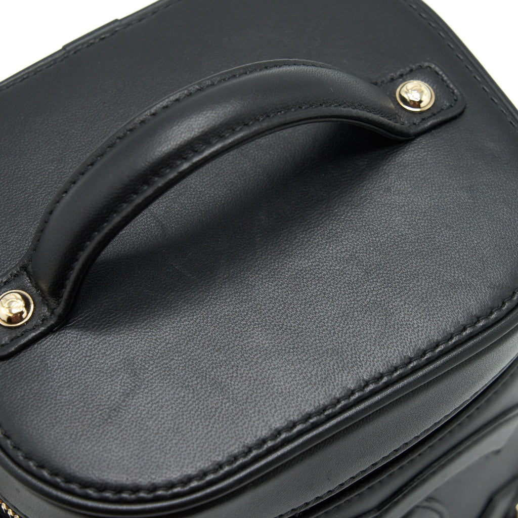 CHANEL VANITY CASE LAMBSKIN BLACK LGHW