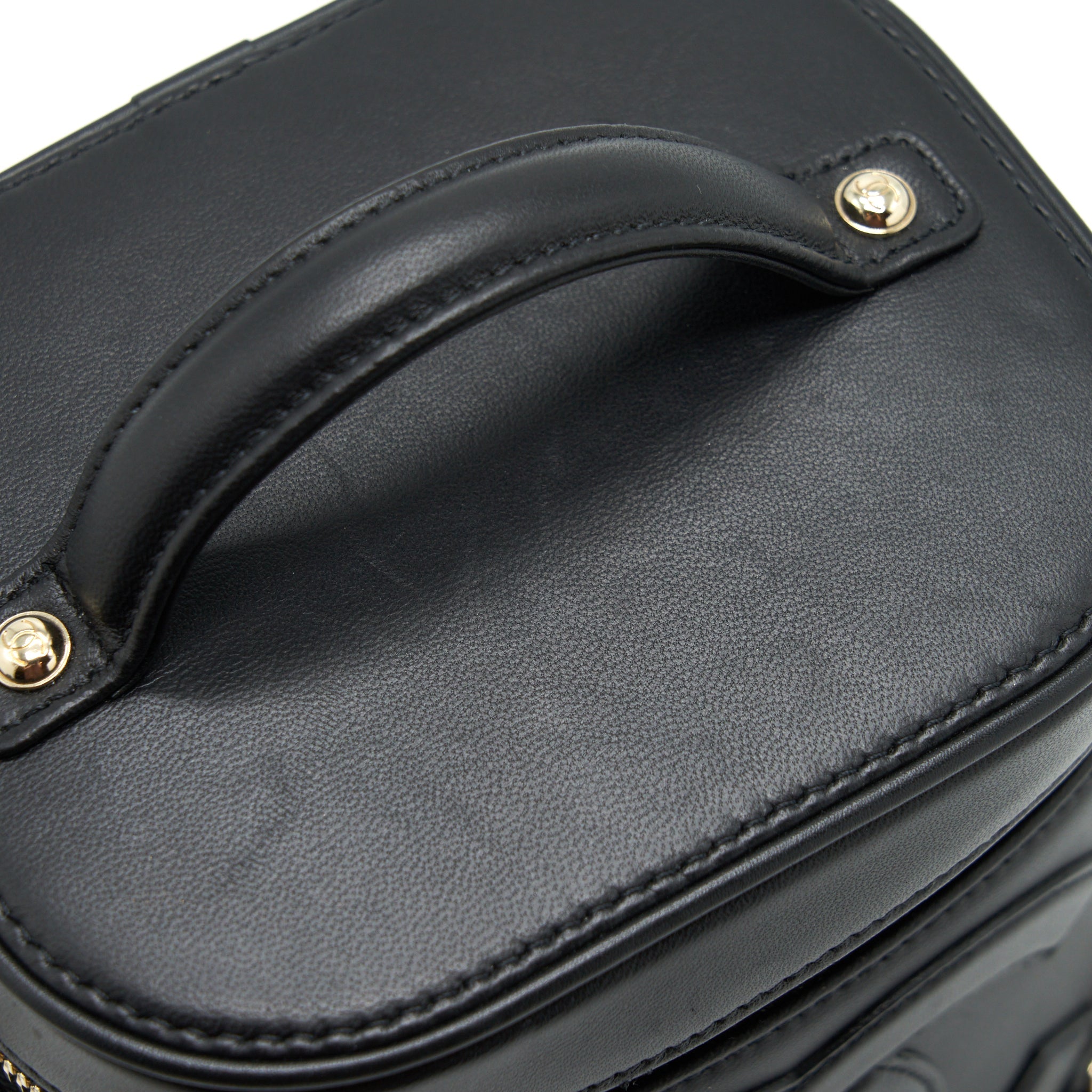 CHANEL VANITY CASE LAMBSKIN BLACK LGHW