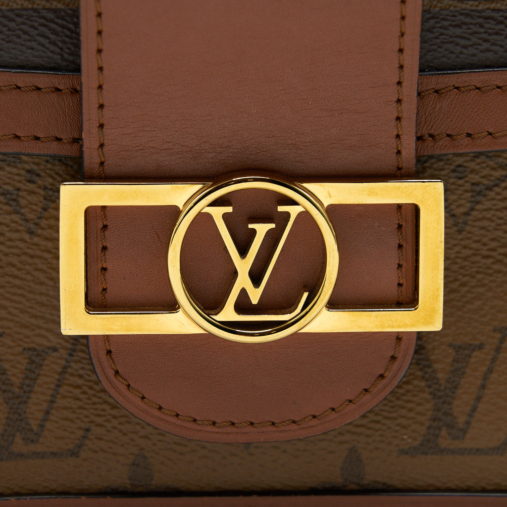 LOUIS VUITTON DAUPHINE FLAP BAG REVERSE MONOGRAM