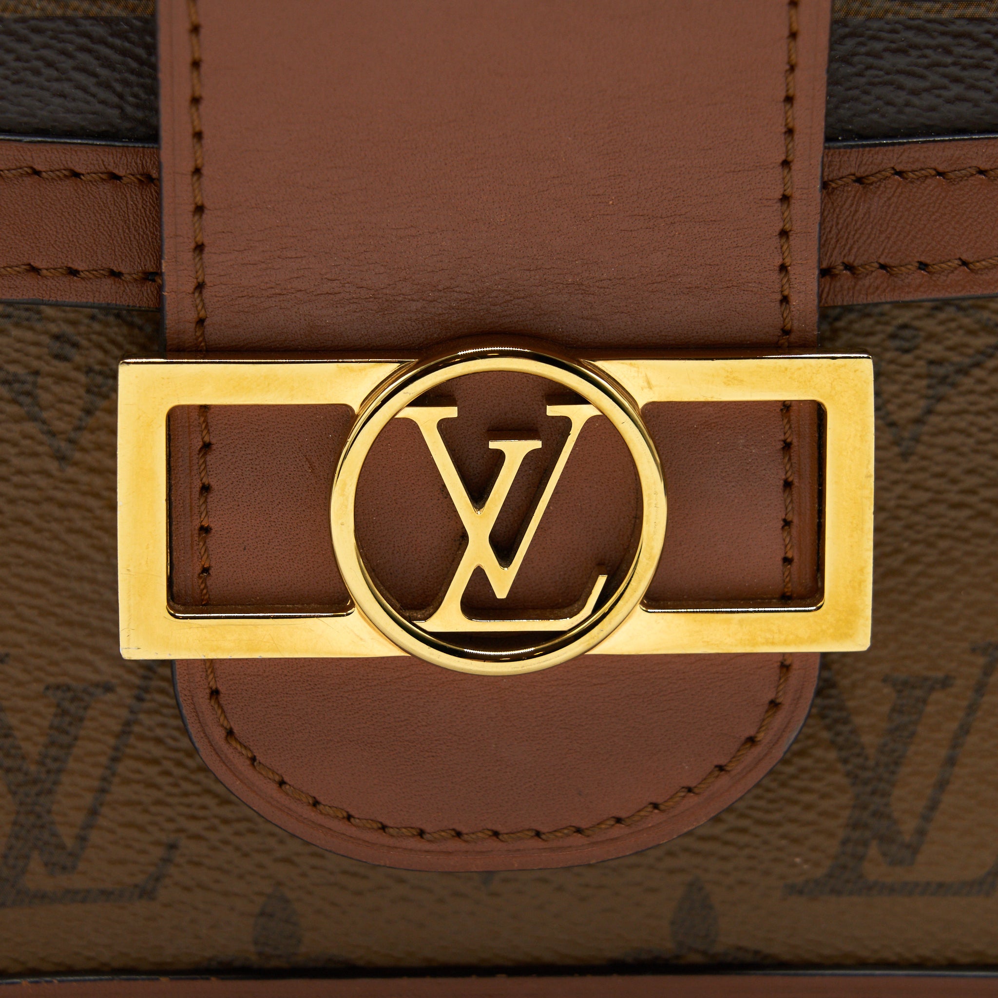 LOUIS VUITTON DAUPHINE FLAP BAG REVERSE MONOGRAM