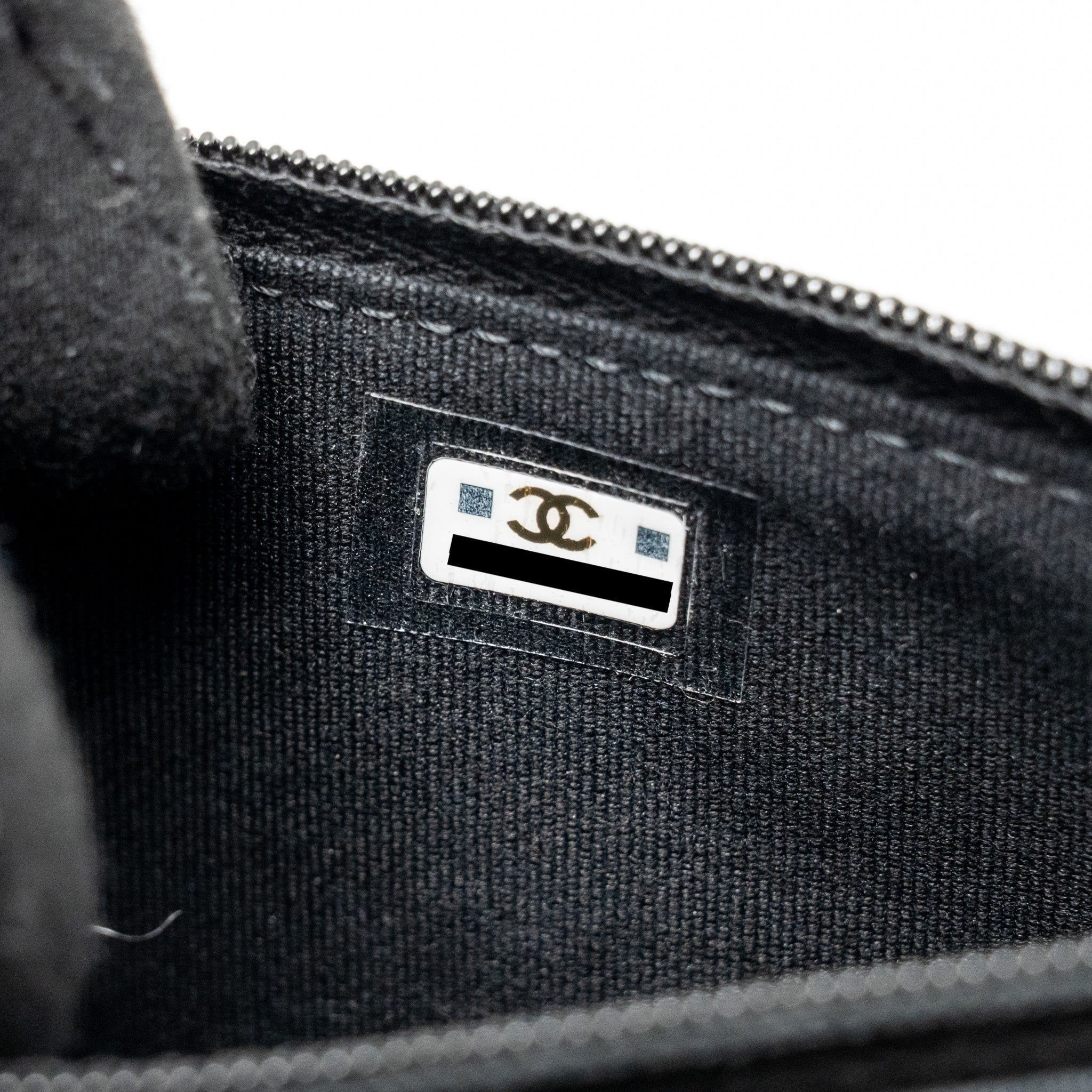 CHANEL TOP HANDLE MINI WALLET ON CHAIN CALFSKIN BLACK GHW(MICROCHIP)