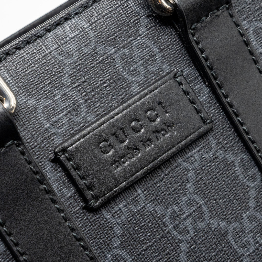 GUCCI OPHIDIA MINI TOTE BAG GG SUPREME BLACK SHW