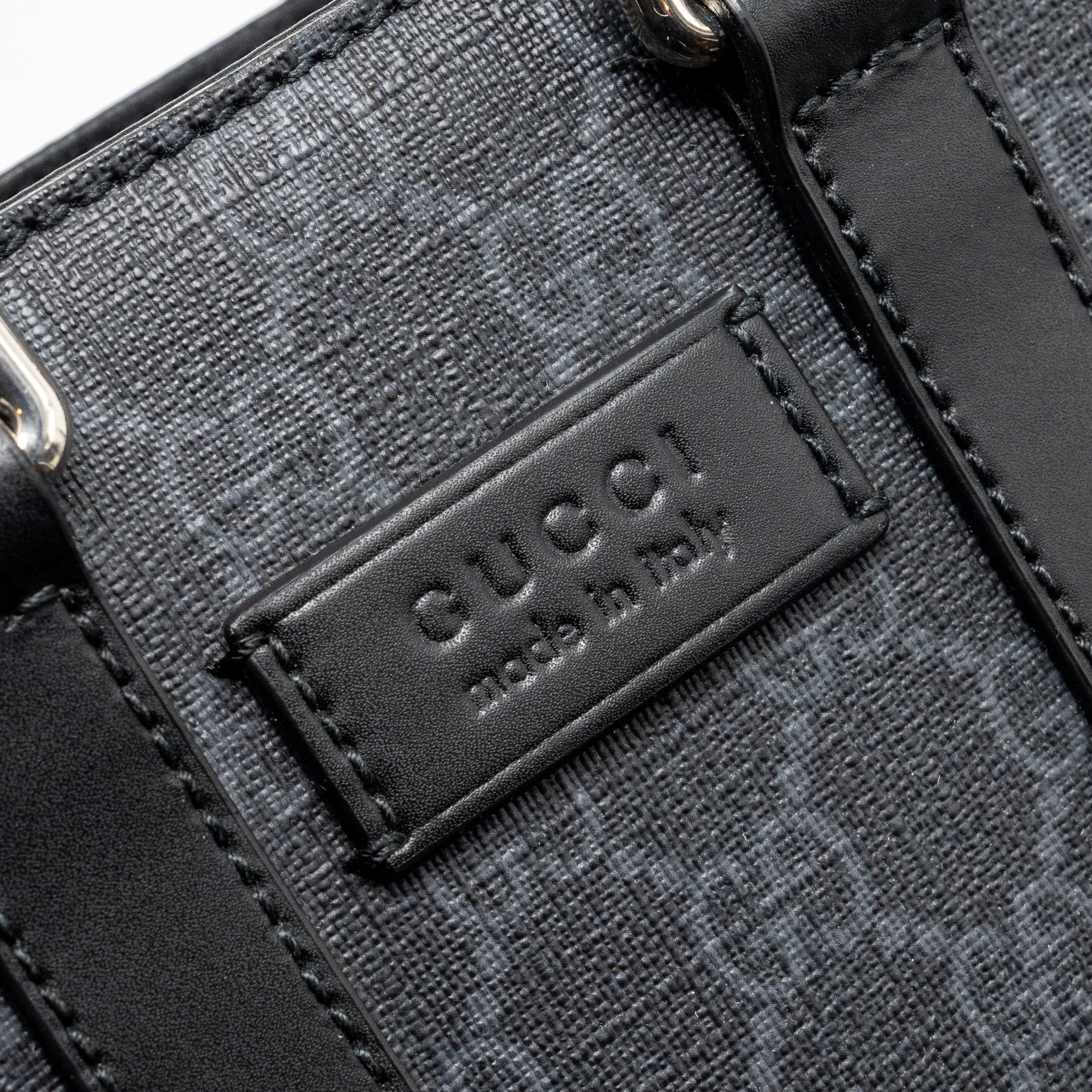 GUCCI OPHIDIA MINI TOTE BAG GG SUPREME BLACK SHW