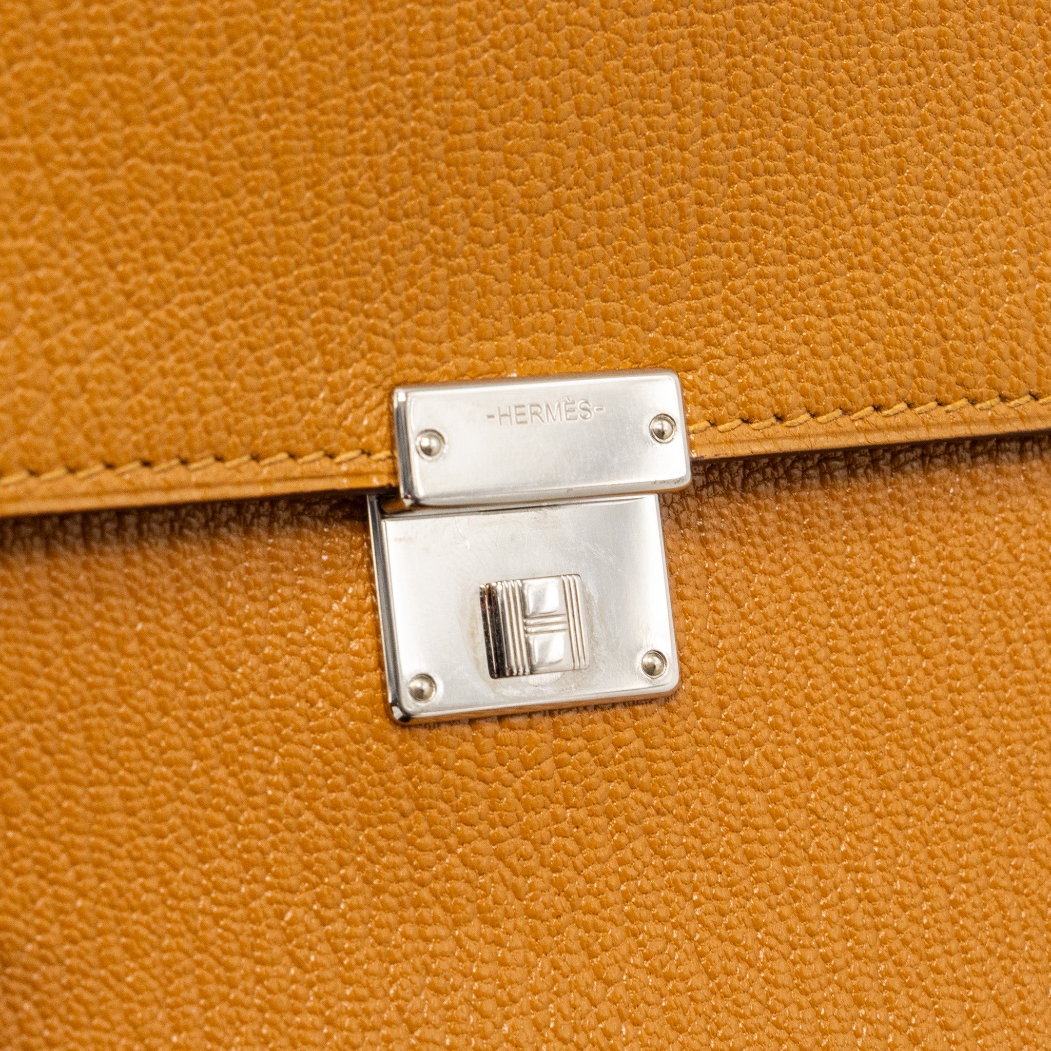 HERMES CLIC 16 WALLET CHEVRE MYSORE CARAMEL SHW