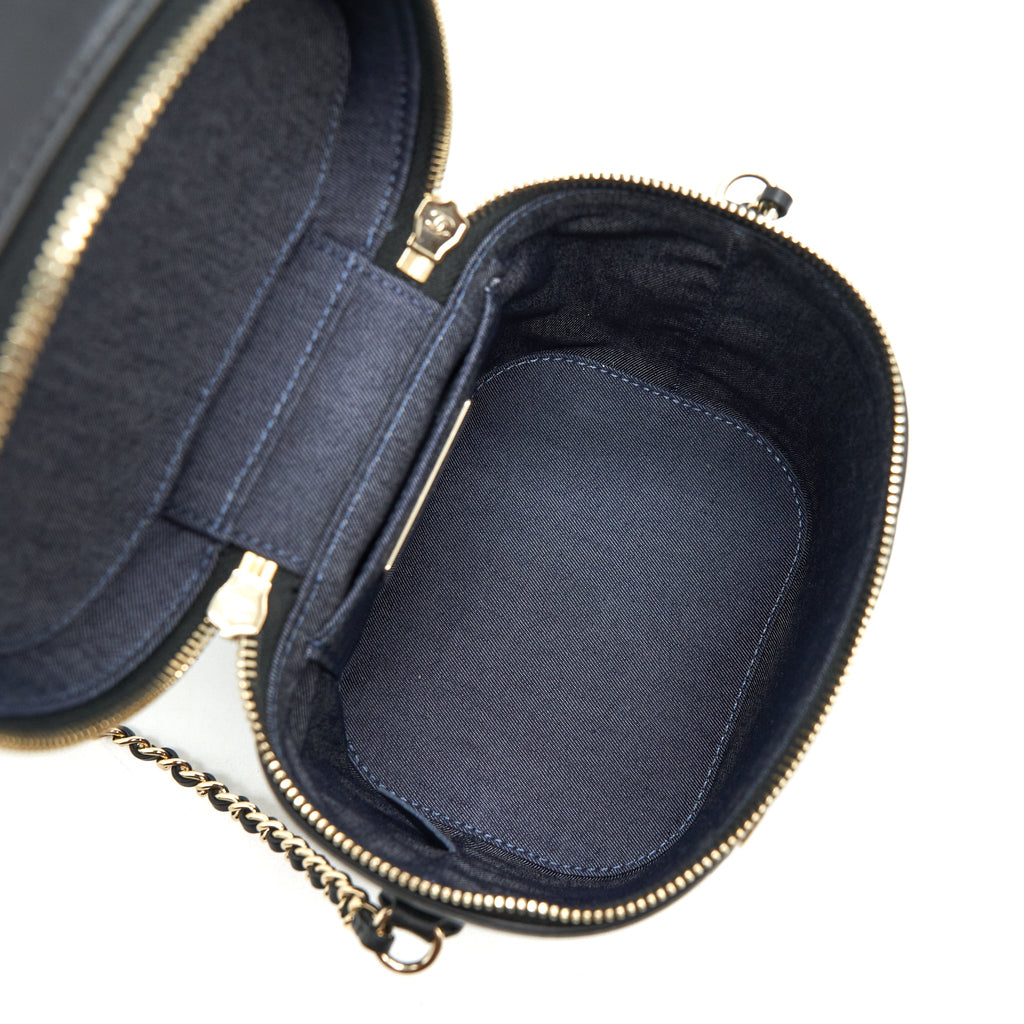 CHANEL VANITY CASE LAMBSKIN BLACK LGHW