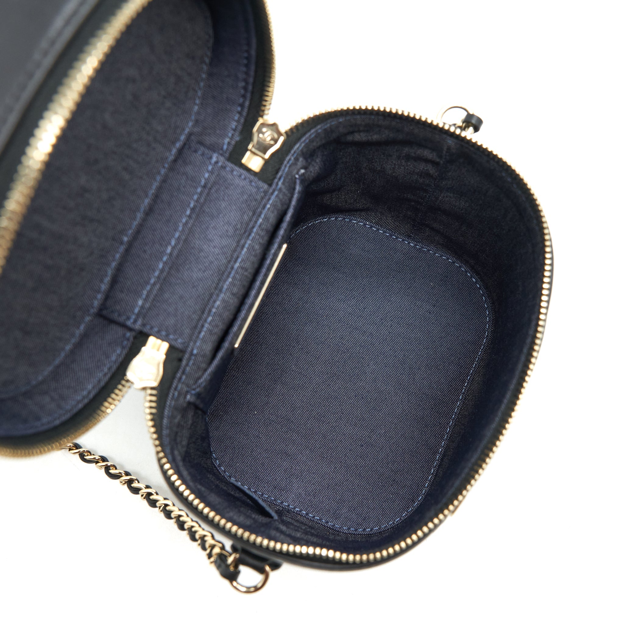 CHANEL VANITY CASE LAMBSKIN BLACK LGHW