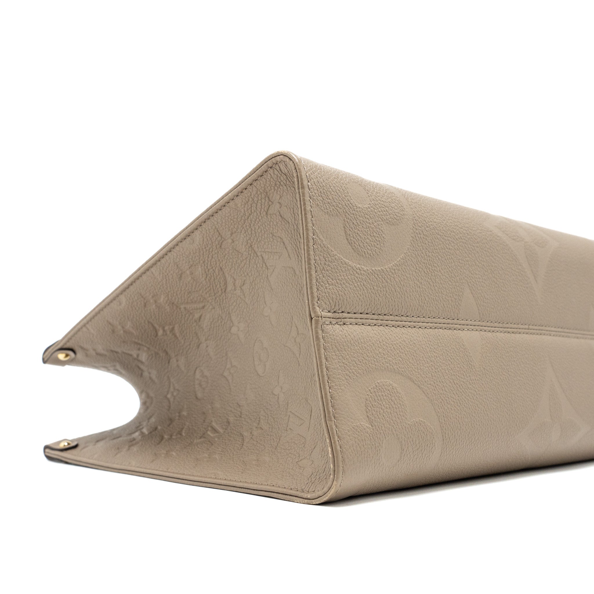 LOUIS VUITTON ON THE GO MM MONOGRAM EMPREINTE TOURTERELLE GHW