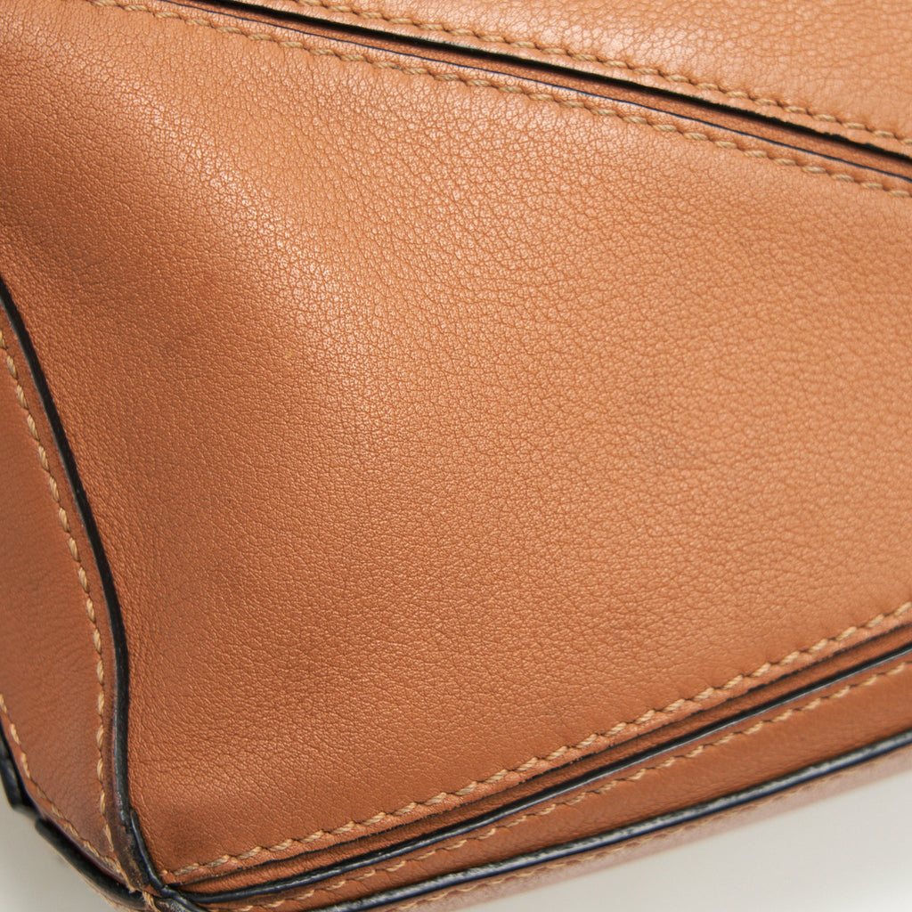 LOEWE MINI PUZZLE BAG IN TAN