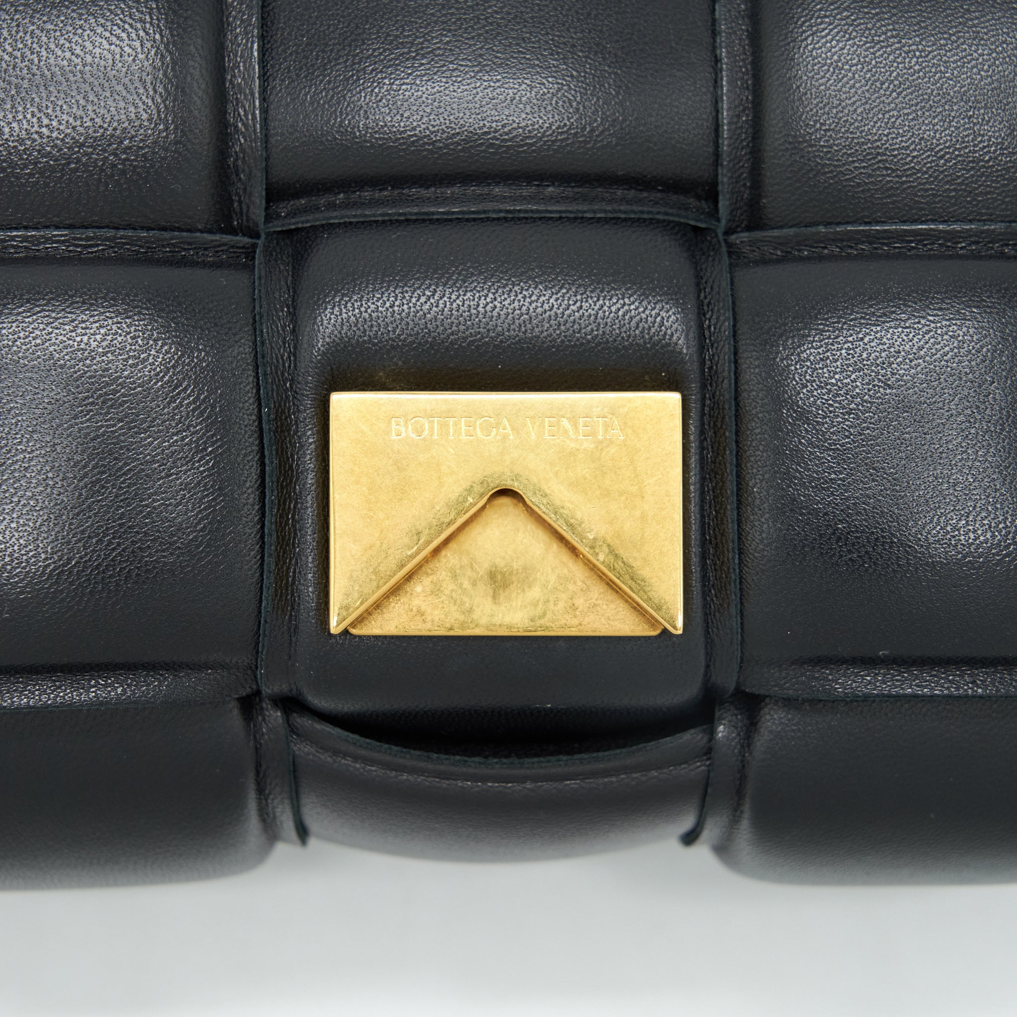 BOTTEGA VENETA PADDED CASSETTE BLACK GHW