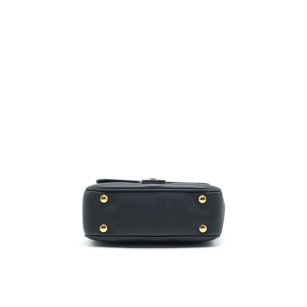 BURBERRY SMALL DK88 TOP HANDLE BAG BLACK