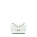 CHANEL CHEVRON MINI 2.55 REISSUE FLAP BAG CALFSKIN LIGHT BLUE SHW