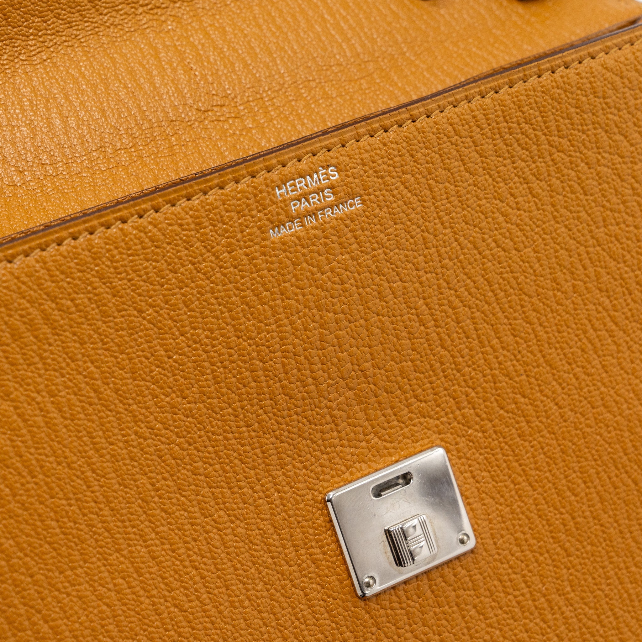 HERMES CLIC 16 WALLET CHEVRE MYSORE CARAMEL SHW