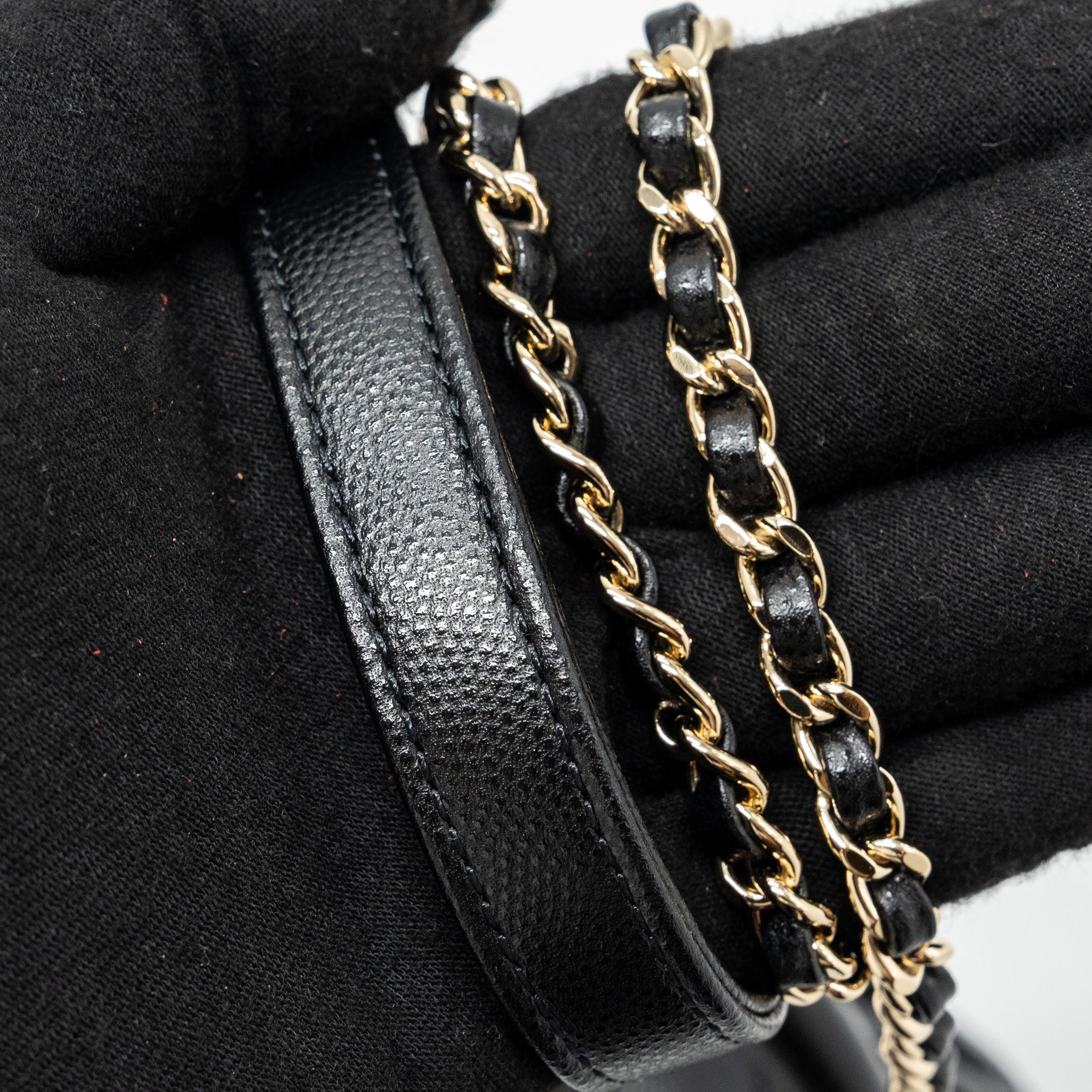 CHANEL COCO HANDLE EXTRA  MINI CAVIAR BLACK LGHW(MICROCHIP)