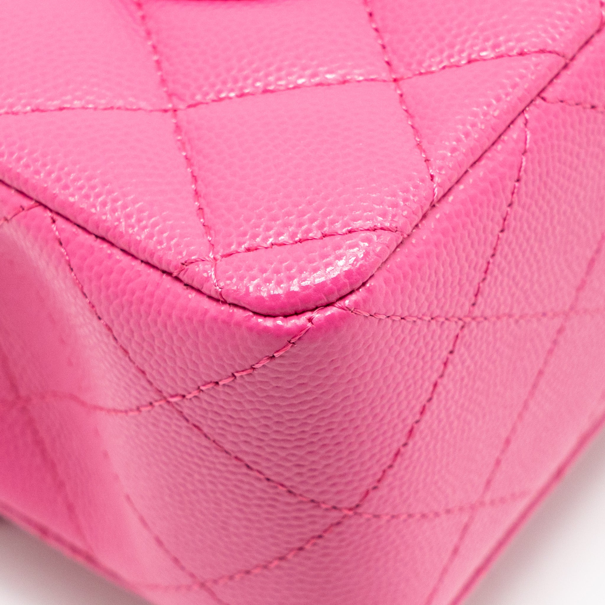 CHANEL SMALL CLASSIC DOUBLE FLAP BAG CAVIAR PINK LGHW (MICROCHIP)