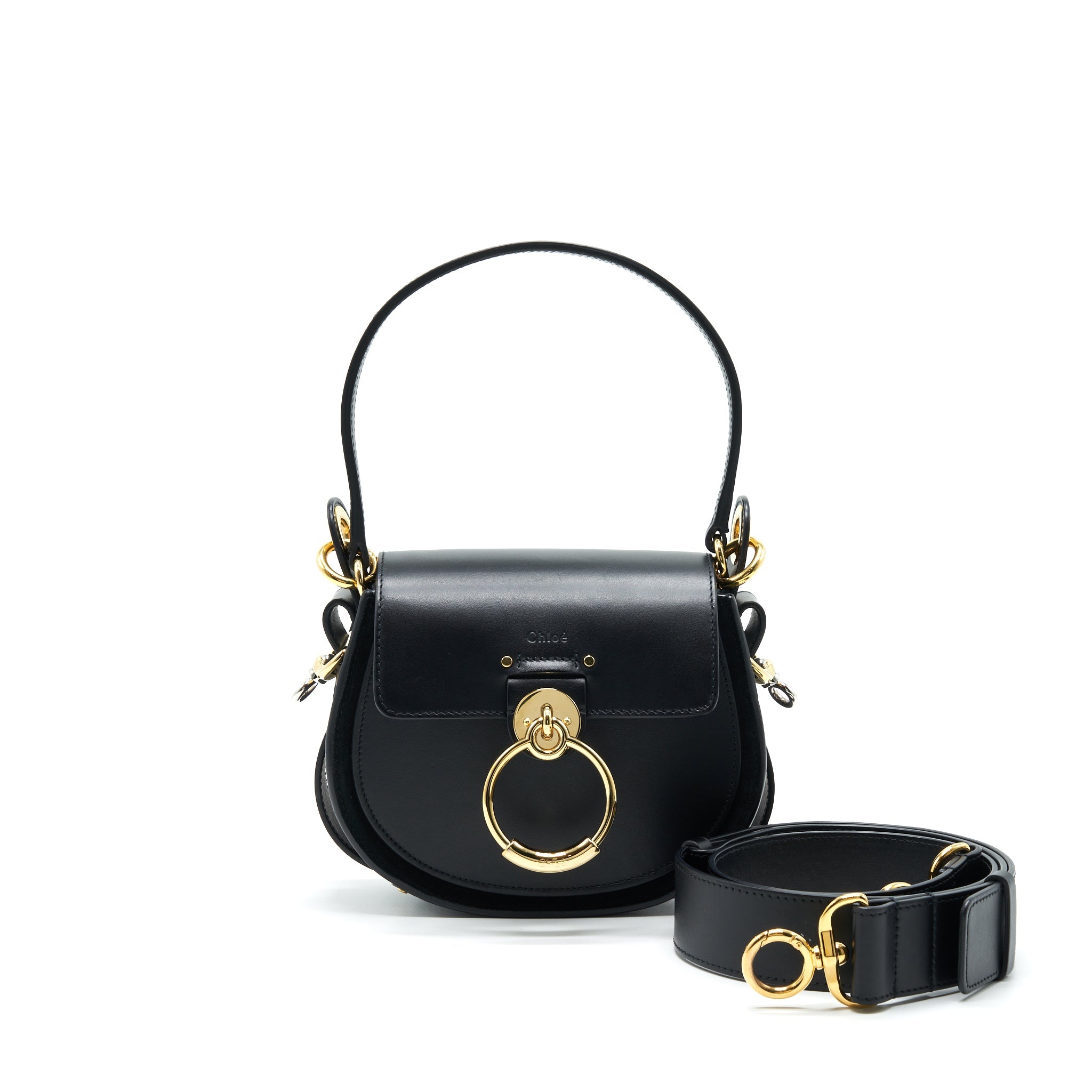 CHLOE TESS CROSSBODY BAG IN BLACK
